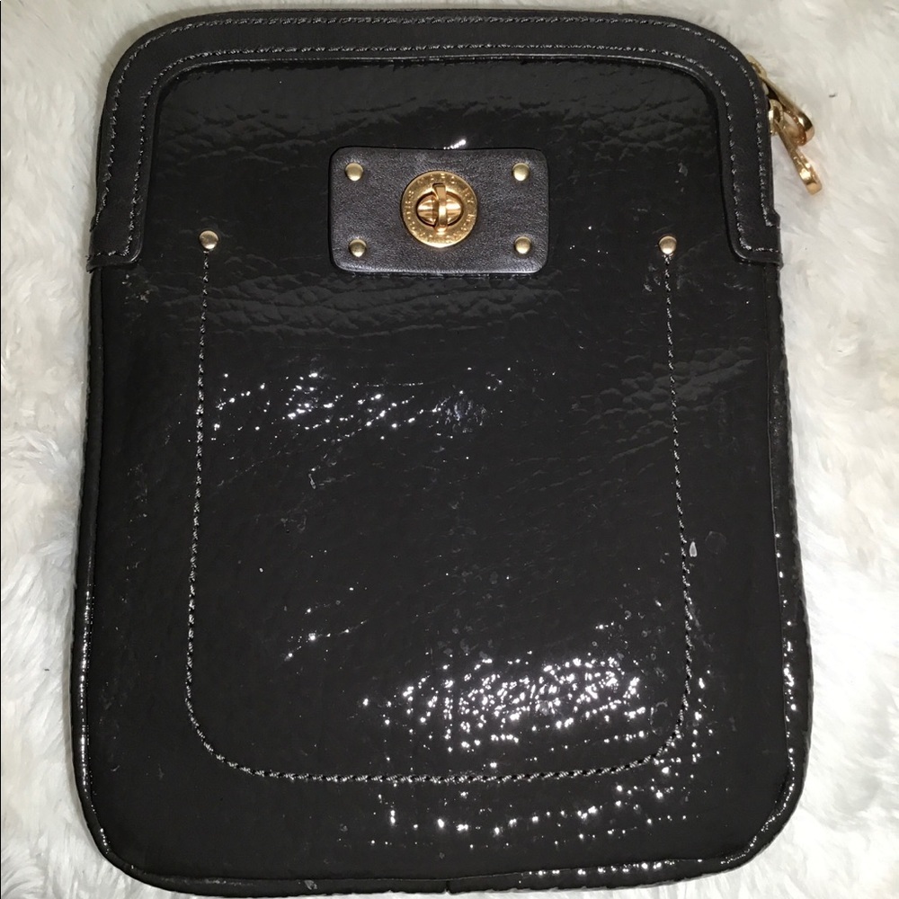 Marc by Marc Jacobs army green patent leather iPad case